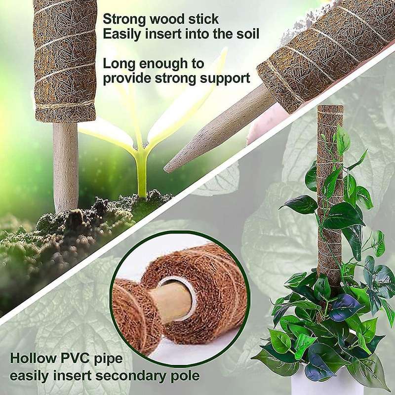 Moss Pole Monstera Coir Totem Pole for Climbing Plants Moss Sticks