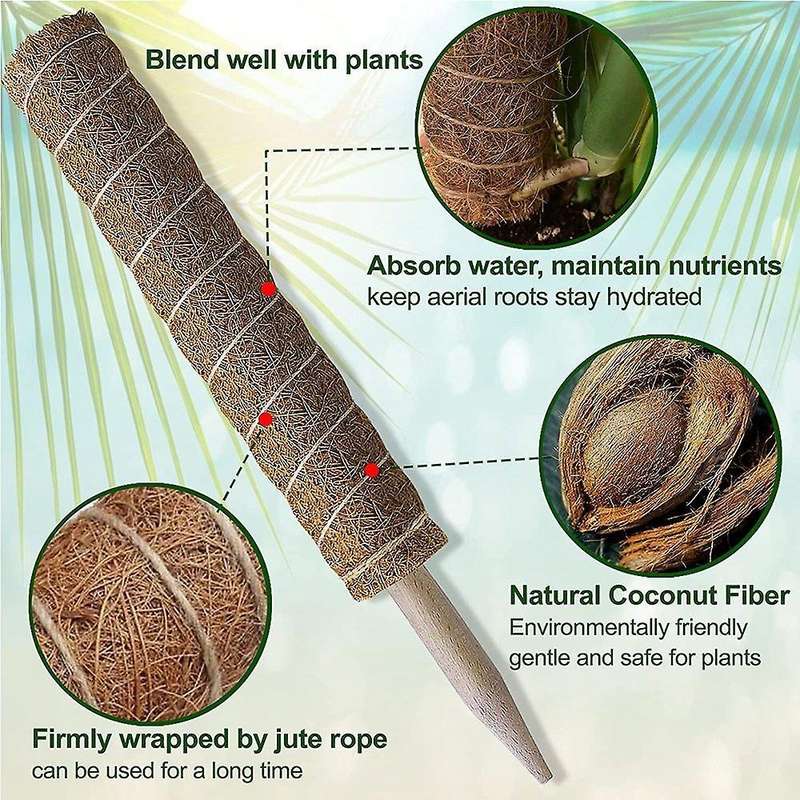 Moss Pole Monstera Coir Totem Pole for Climbing Plants Moss Sticks