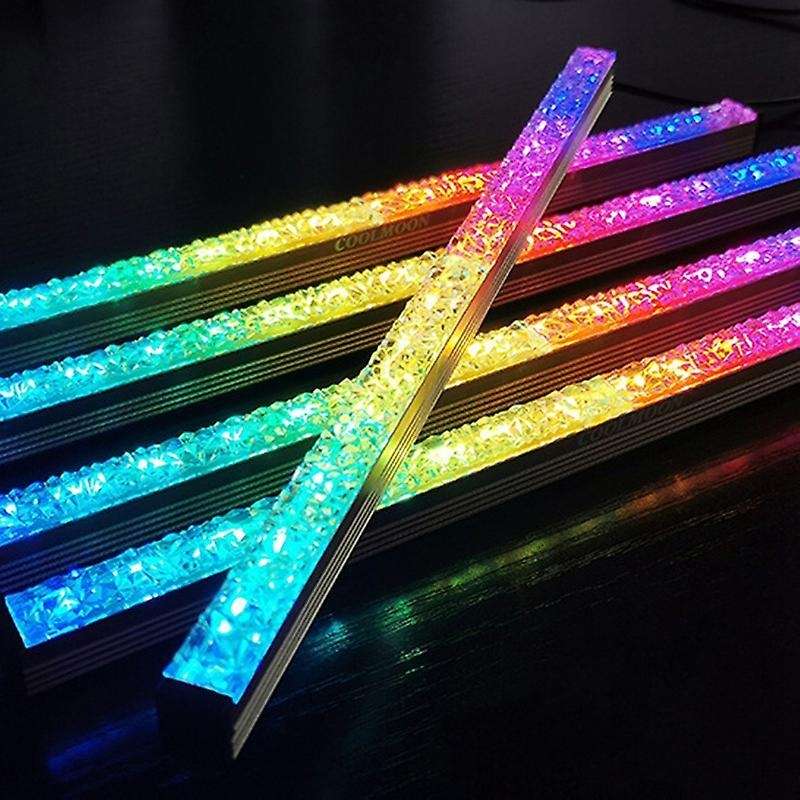 Coolmoon Computer 5v/4pin Aluminum Rgb Color Light Strip Color Lamp
