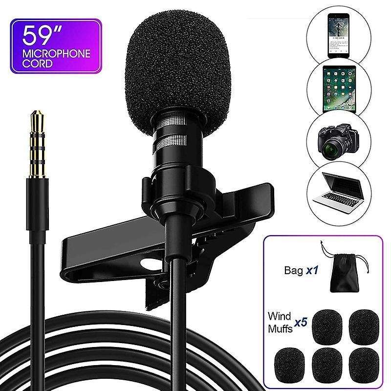 3.5mm Mini Mic Lavalier Microphone,for Interview, Video, Recording
