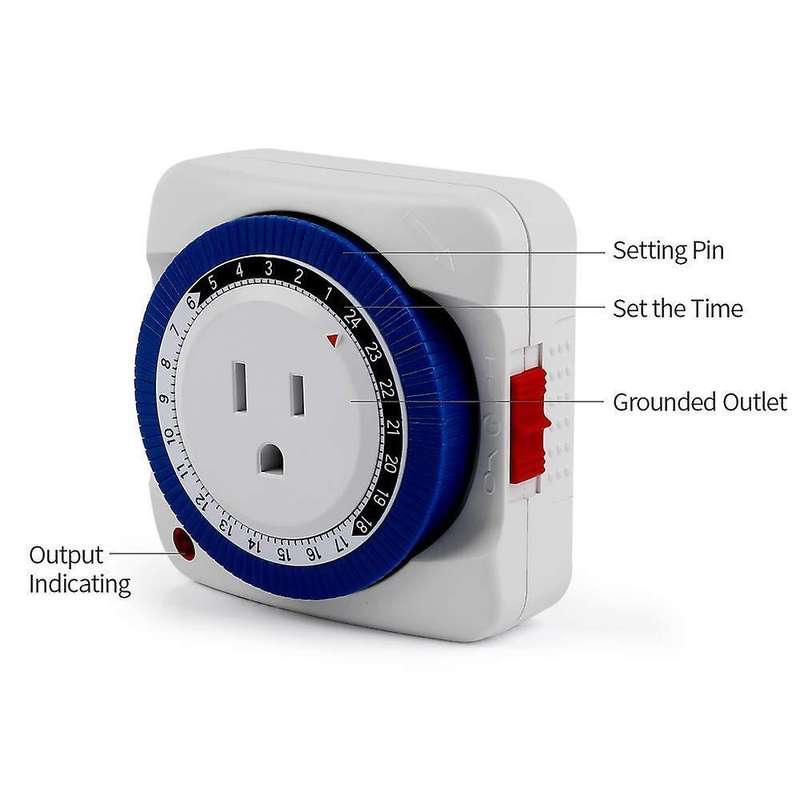 Outlet Timer Switch 24 Hour Plug-in Mechanical Outlet Timer Us Plug
