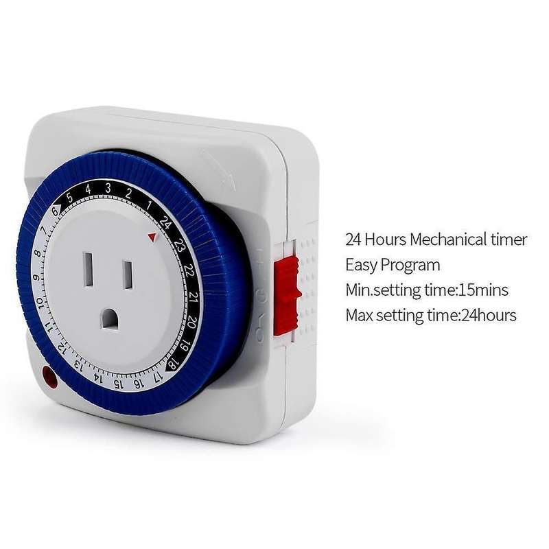 Outlet Timer Switch 24 Hour Plug-in Mechanical Outlet Timer Us Plug