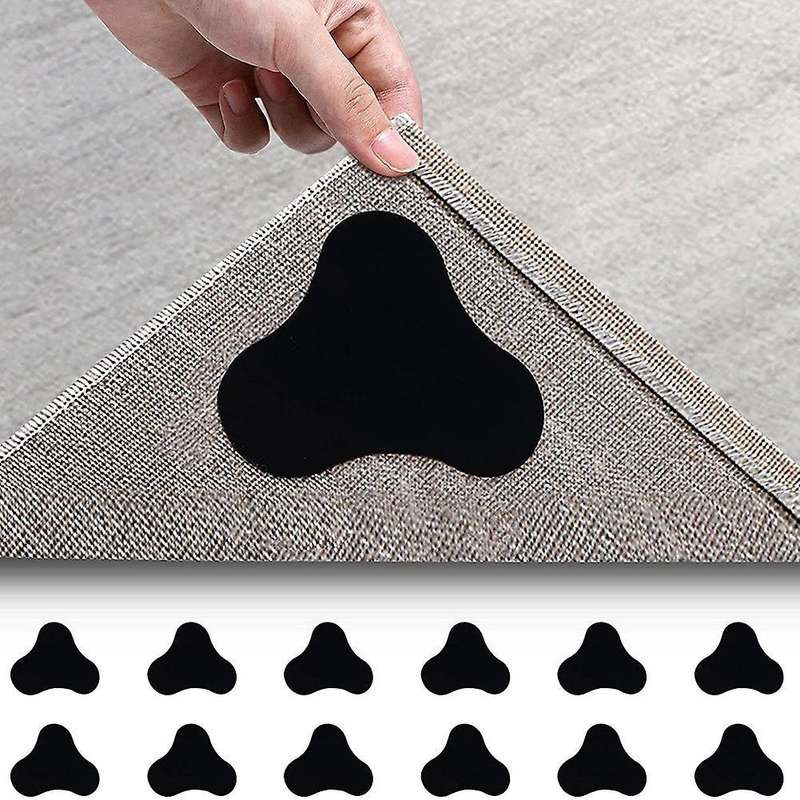 12pcs Carpet Retainer Double-sided Anti Curl and Anti-skid Reusable