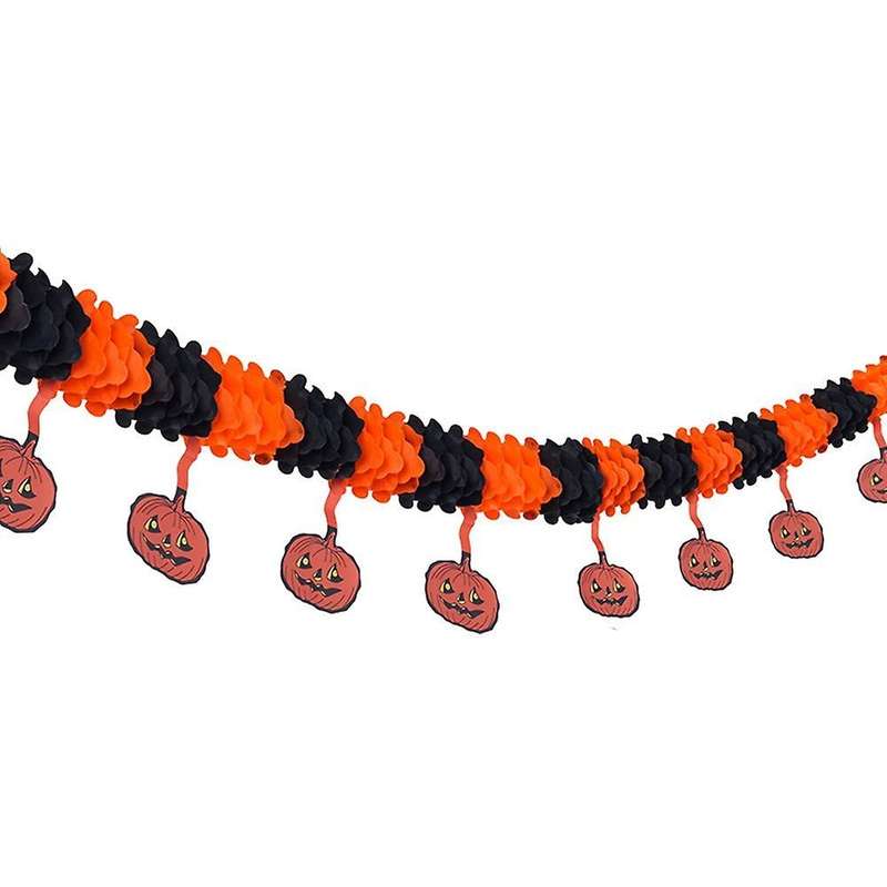 Halloween Hanging Garland Bunting Bat Pumpkin Decor Horror Props C
