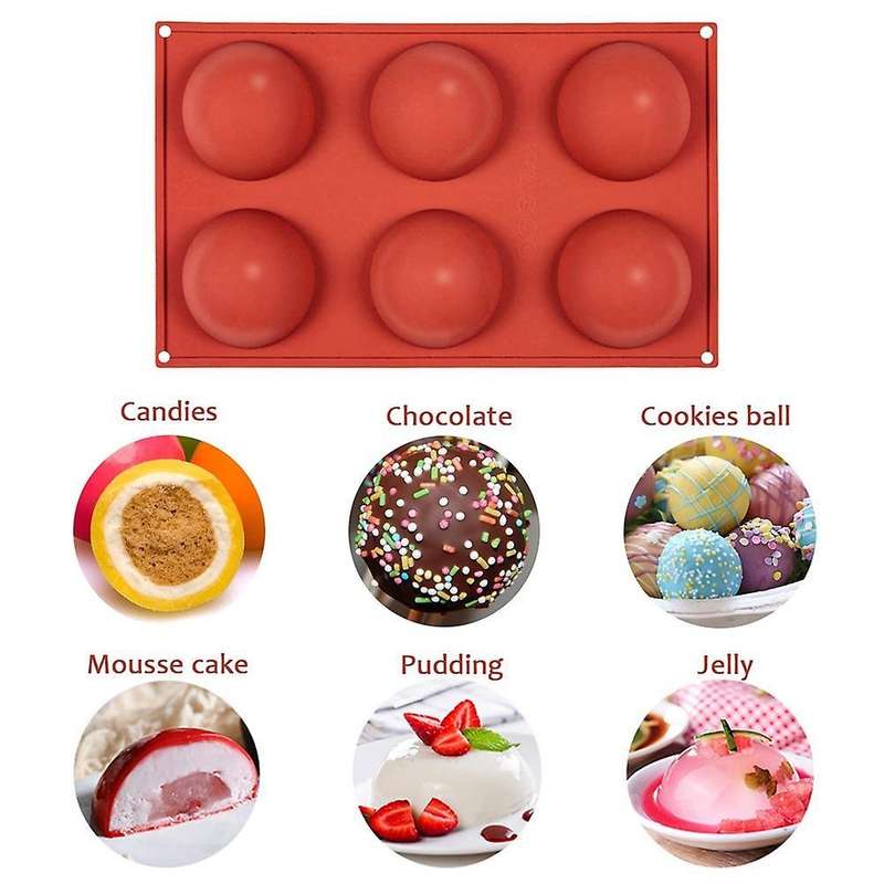Silicone Baking Mold, Large Semi Sphere High Heat Silicone Large