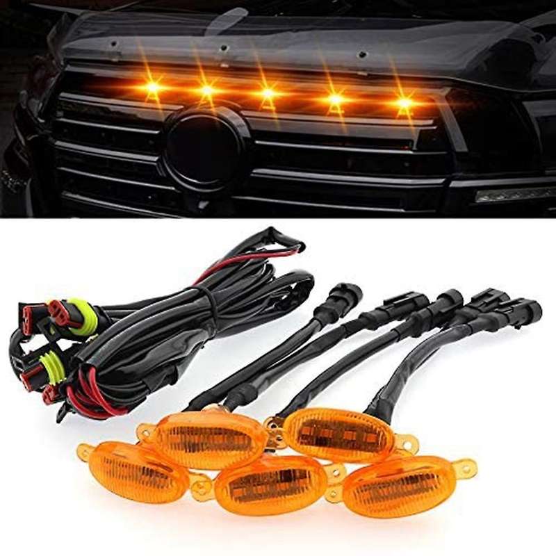 5pcs Car Front Bumper Led Grille Light for Suv Ford F-150 Raptor
