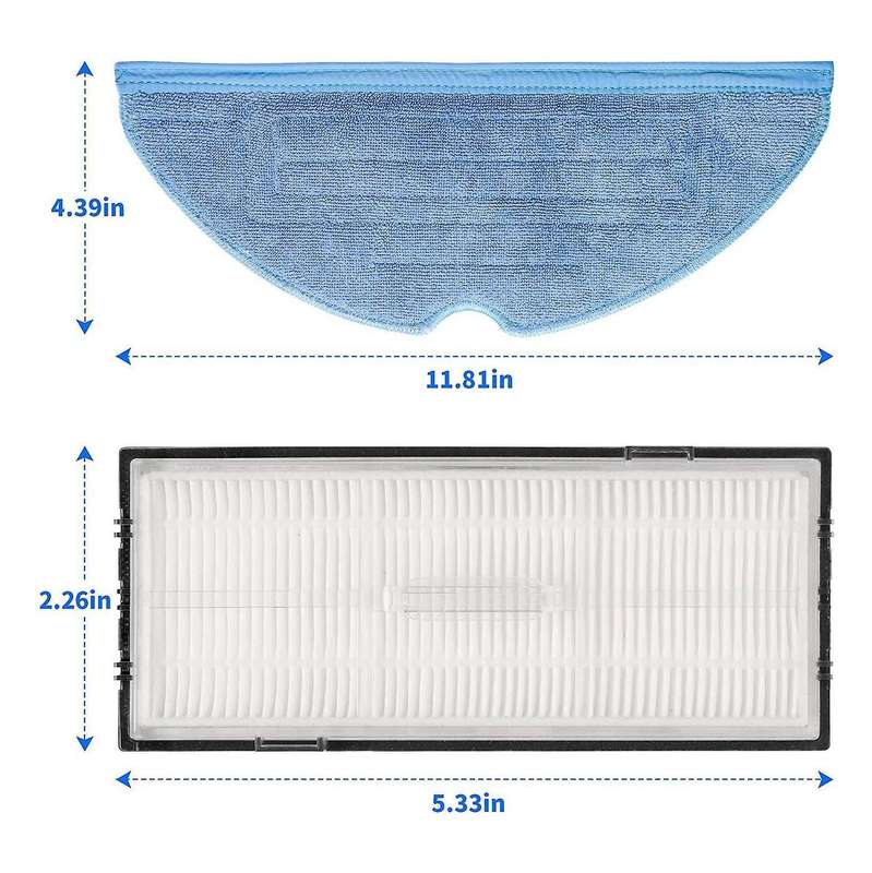Vacuum Mop Cloth Pads and Vacuum Filters Kit for Roborock S7 S7+ T7s