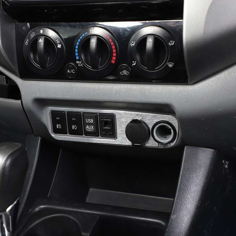 Car Central Control Power Socket Interior Accessories Silver