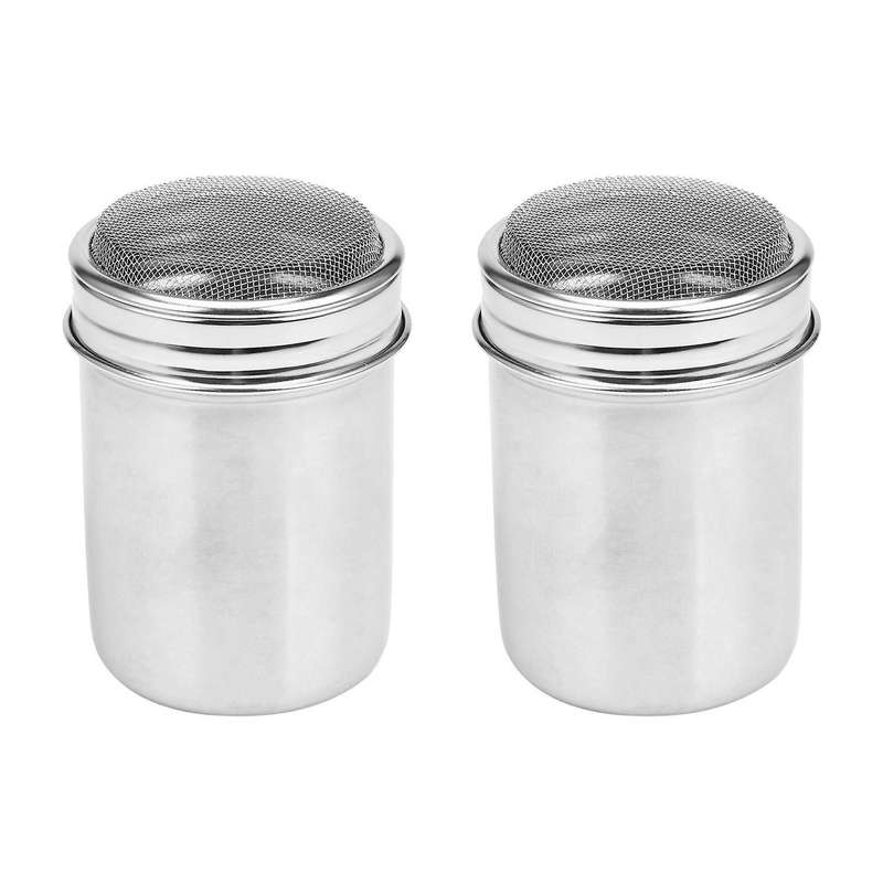 2x Stainless Steel Chocolate Icing Sugar Salt Flour Coffee Sifter