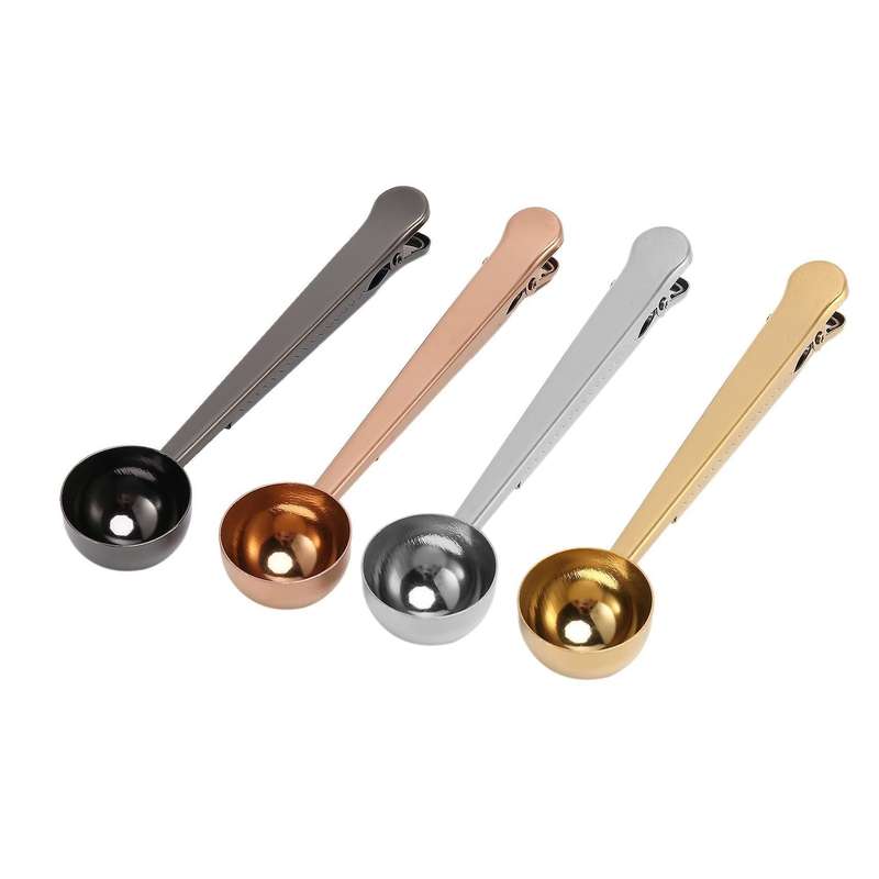 Coffee Scoop Measuring Spoon Bag Clip,for Measuring Coffee,tea,4 Pack