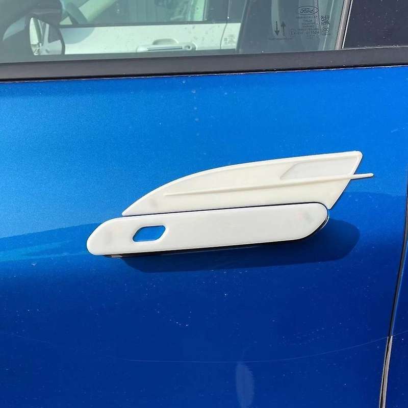 4pcs Car Outside Door Handle Bowl Trim Cover Bright Silver