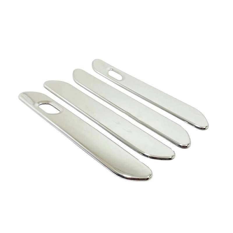 4pcs Car Outside Door Handle Bowl Trim Cover Bright Silver