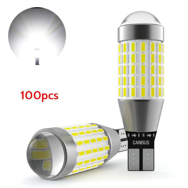 100pcs Car Reverse Light Bulbs T15 3014 Chips 87smd W16w 921