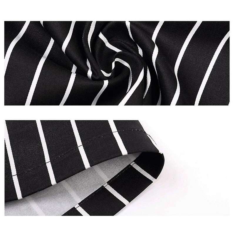 2 Pack Pockets Black Chef Apron for Women Men 30.3 Inch X 24 Inch