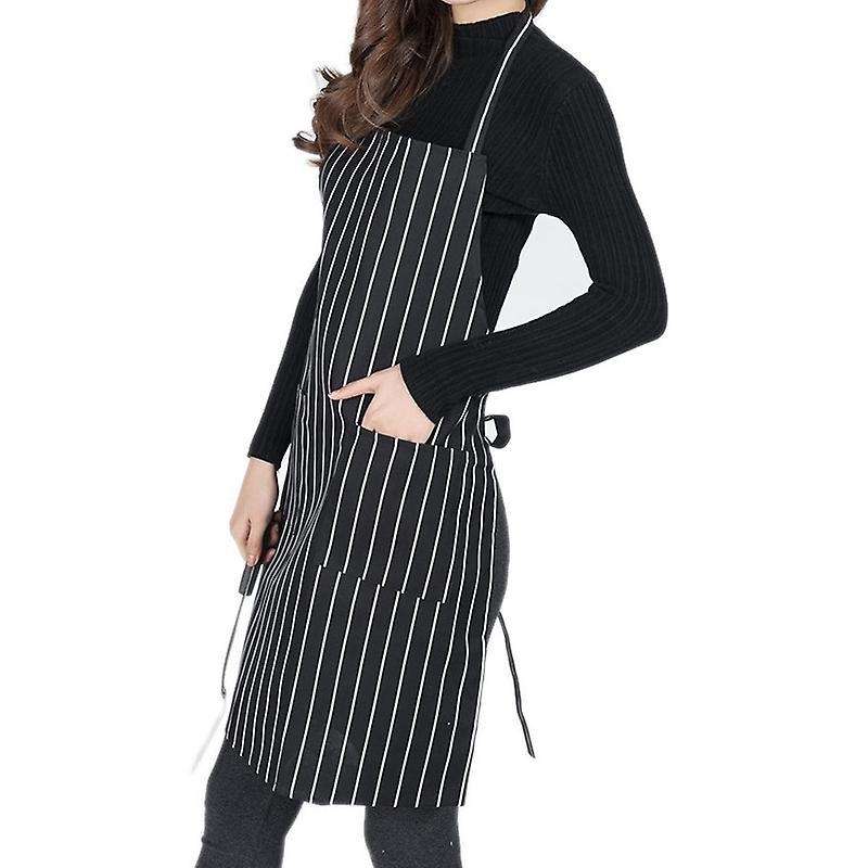 2 Pack Pockets Black Chef Apron for Women Men 30.3 Inch X 24 Inch