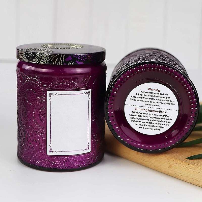 500pcs 3.8cm Warning Label Candle Jar Container Sticker Waterproof