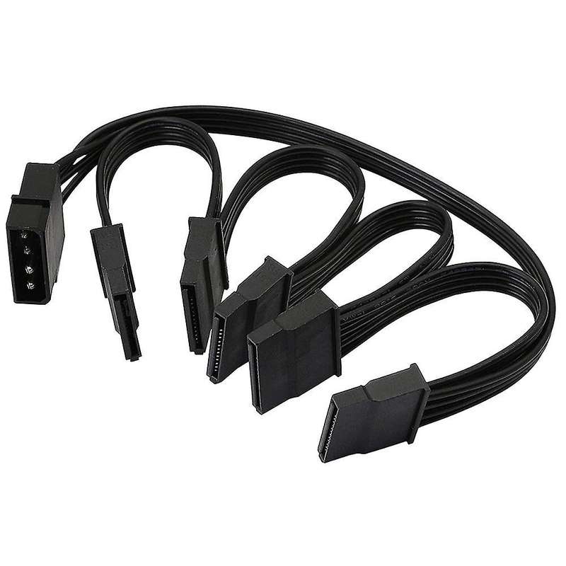 4pin Ide 1 to 5 Sata 15pin Hard Drive Power Supply Splitter Cable