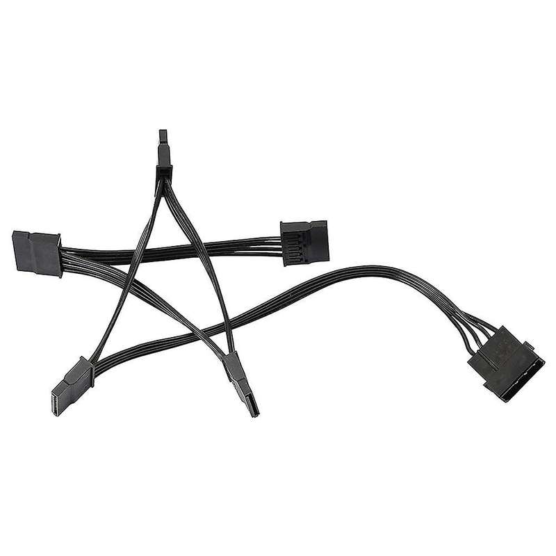 4pin Ide 1 to 5 Sata 15pin Hard Drive Power Supply Splitter Cable