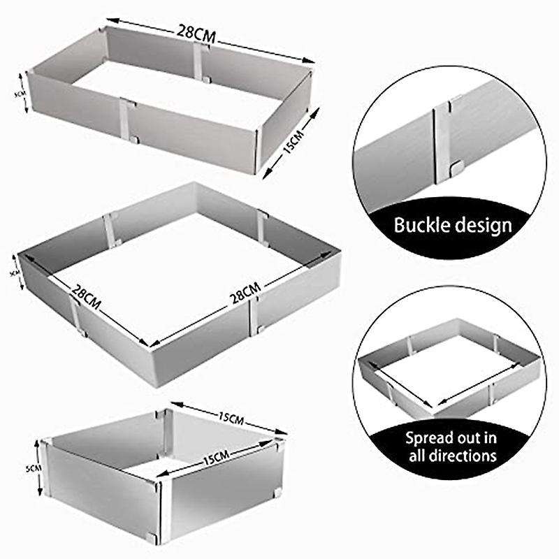 Baking Tray,4piece Set,stainless Steel Baking Accessories,quadratisch