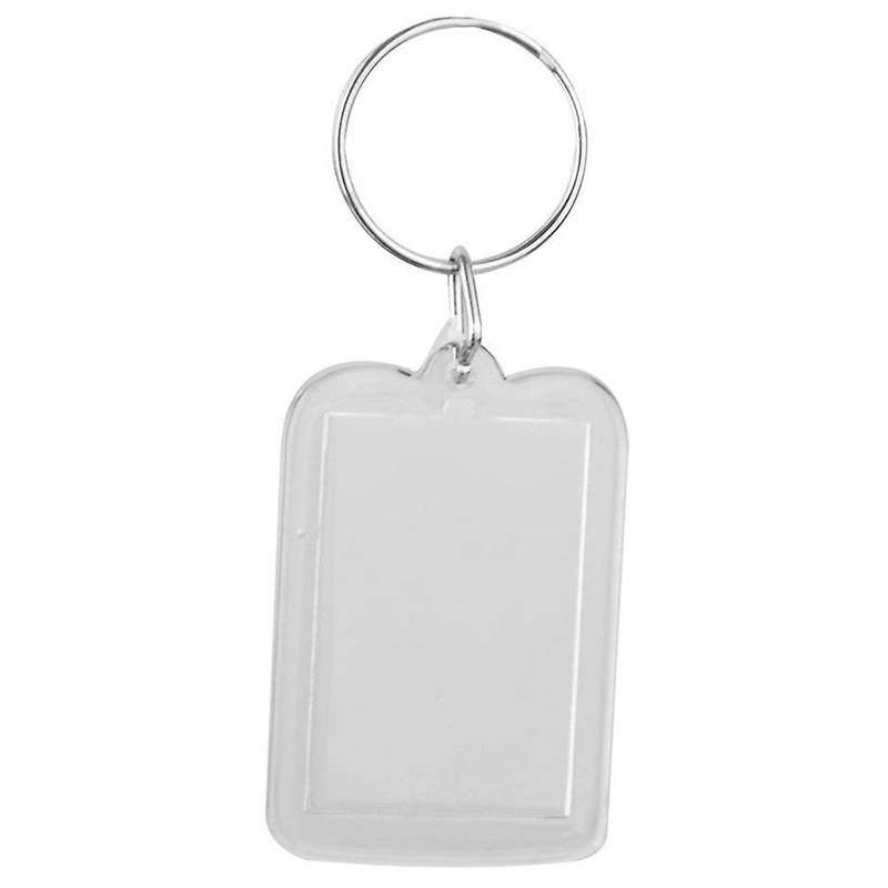10pcs Porte-cles Anneau Diy Cadre Photo Vierge Rectangle 3.3x5cm
