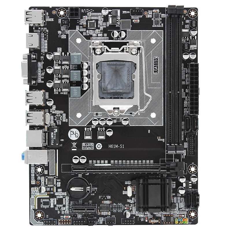 H61-m Desktop Motherboard Lga1155 Cpu Support M.2 Nvme Ssd 2xddr3