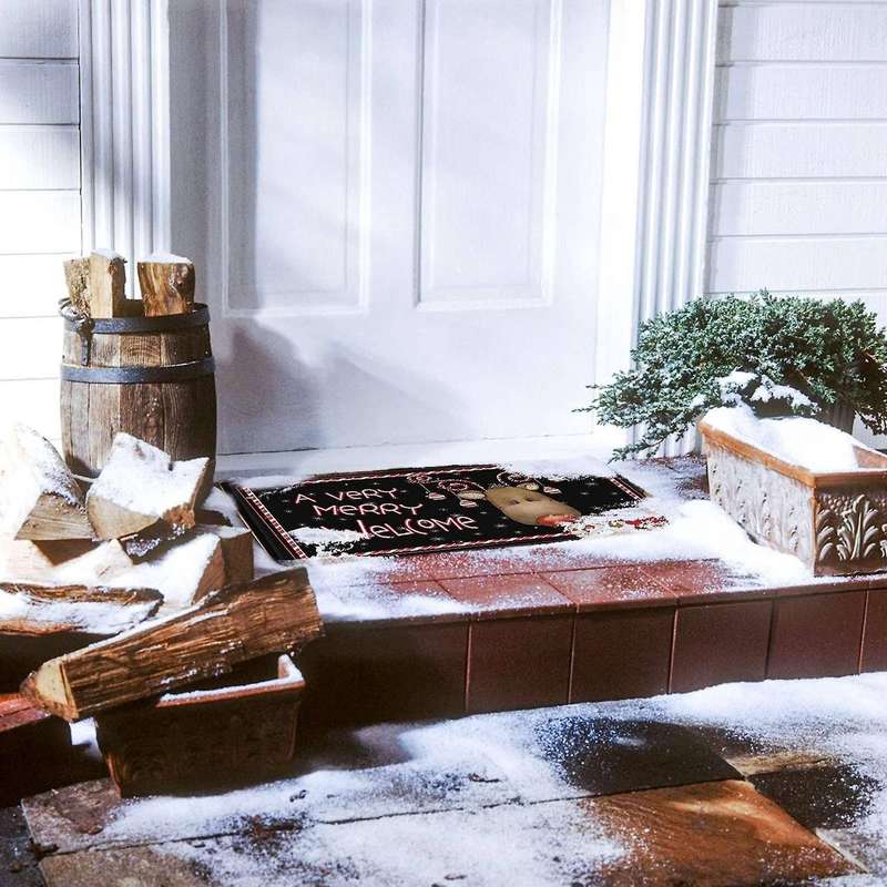 Christmas Doormat Welcome Decor Santa Claus Door Mat Kitchen Mat C
