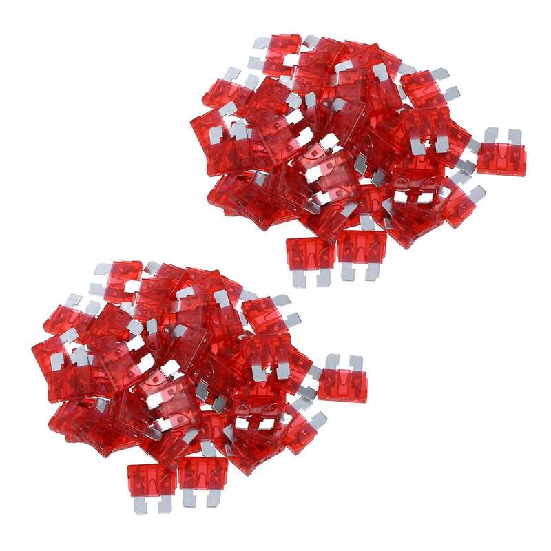 100x Motorcycle Car Atc Ato Blade Fuse Fuse Fuse Red 10a