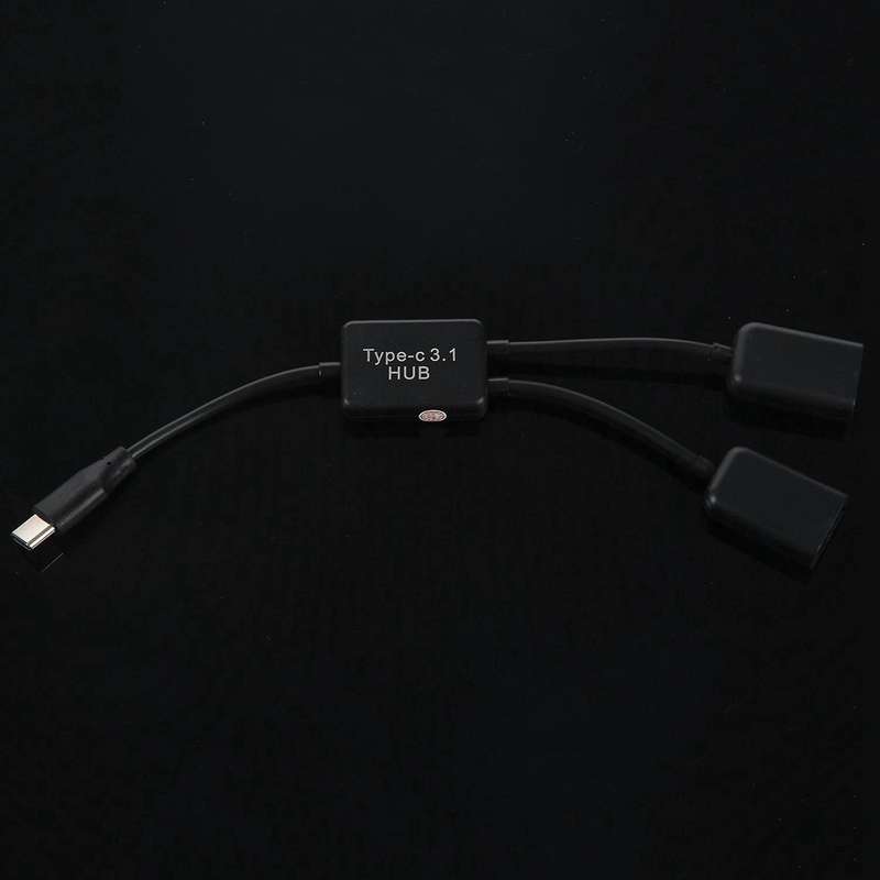 2x Type C Otg Usb 3.1 2.0 Female Charge 2 Port Hub Cable Y Splitter