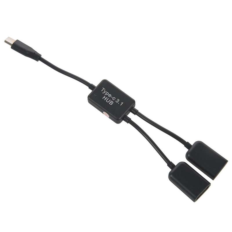 2x Type C Otg Usb 3.1 2.0 Female Charge 2 Port Hub Cable Y Splitter