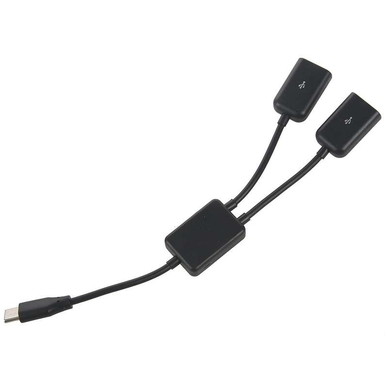 2x Type C Otg Usb 3.1 2.0 Female Charge 2 Port Hub Cable Y Splitter