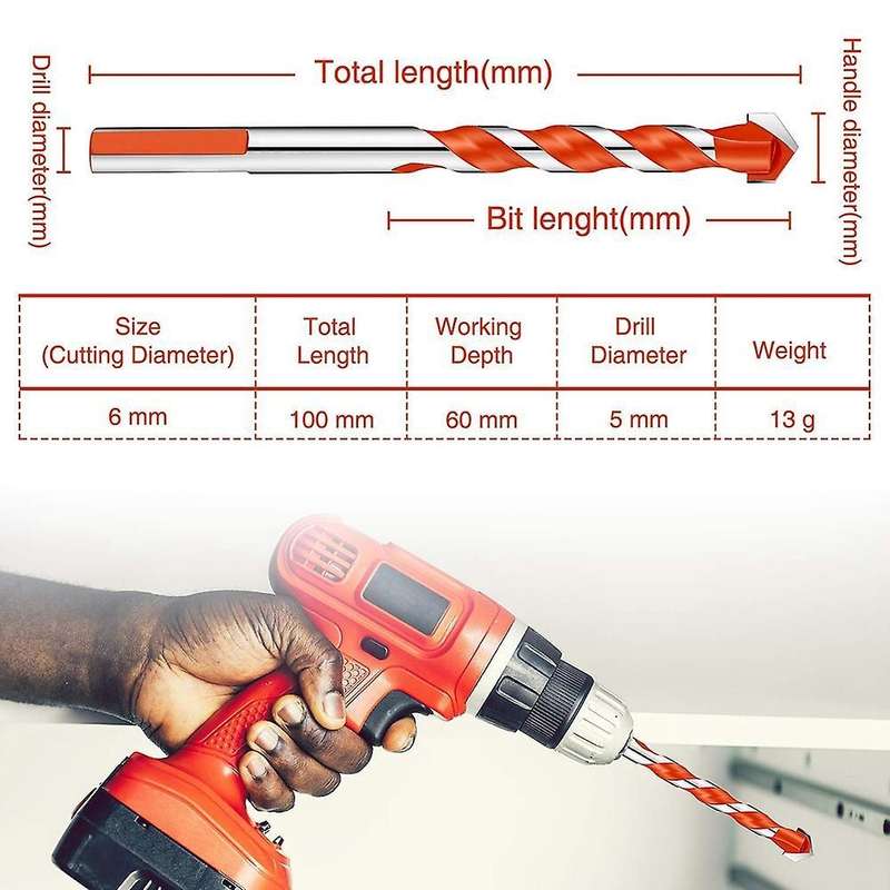 12 Pieces Hand Bit Set Triangular Handle Multifunctional Drill Bits