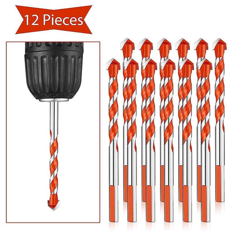 12 Pieces Hand Bit Set Triangular Handle Multifunctional Drill Bits