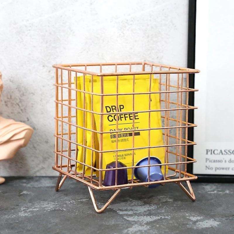 Coffee Capsule Holder Iron Basket for Nespresso Capsules Rose Gold