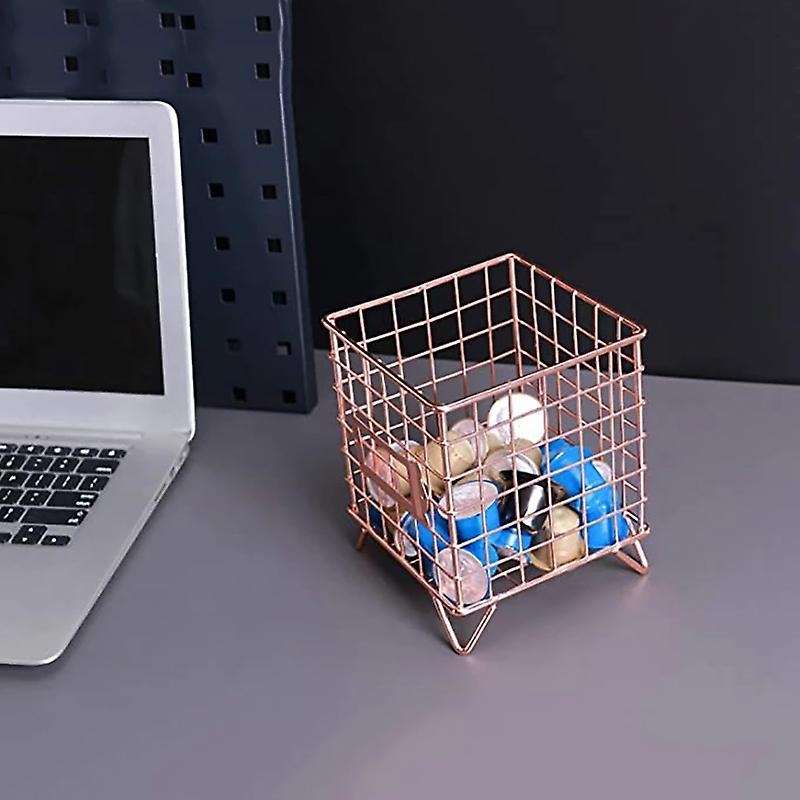 Coffee Capsule Holder Iron Basket for Nespresso Capsules Rose Gold