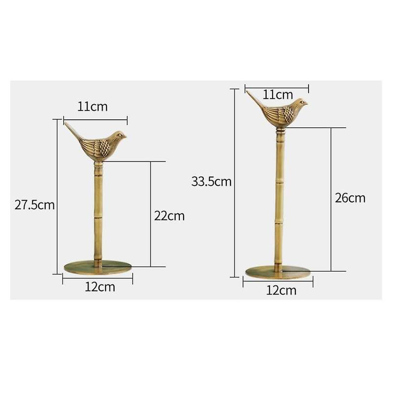 Vintage Brass Bird Tissue Holder Kitchen Roll Paper Storage C