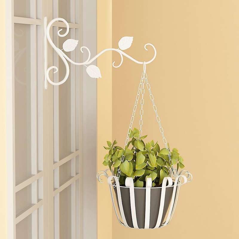 Hanging Flower Wall Hooks for Home Garden Flower Pot Decoration White