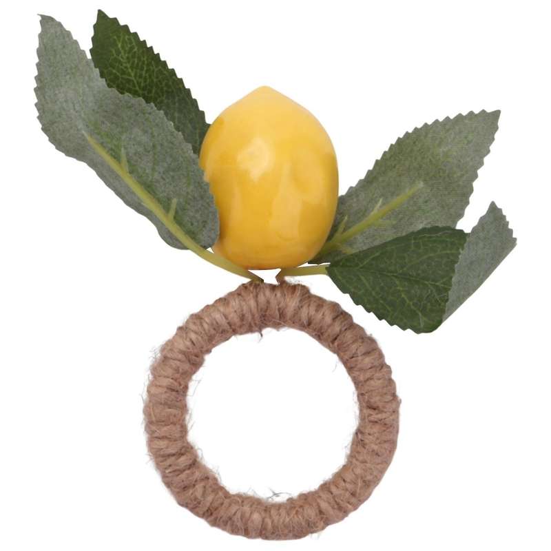Lemon Napkin Rings Set,lemon Vine Napkin Rings,for Home,holiday Decor