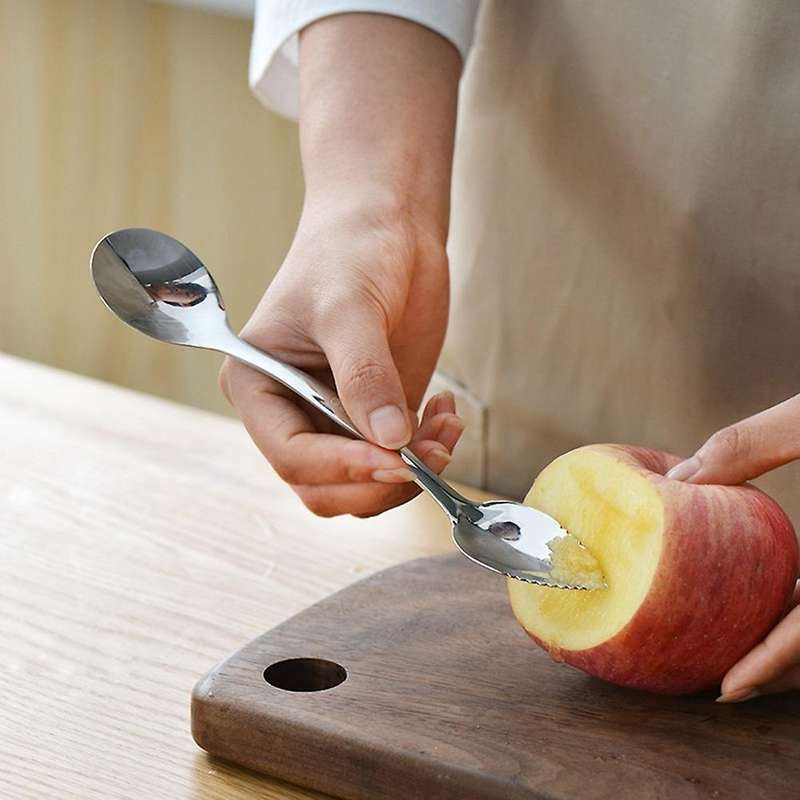 Long-handled Serrated Fruit Spoon Double-headed Ball Digging Shovel