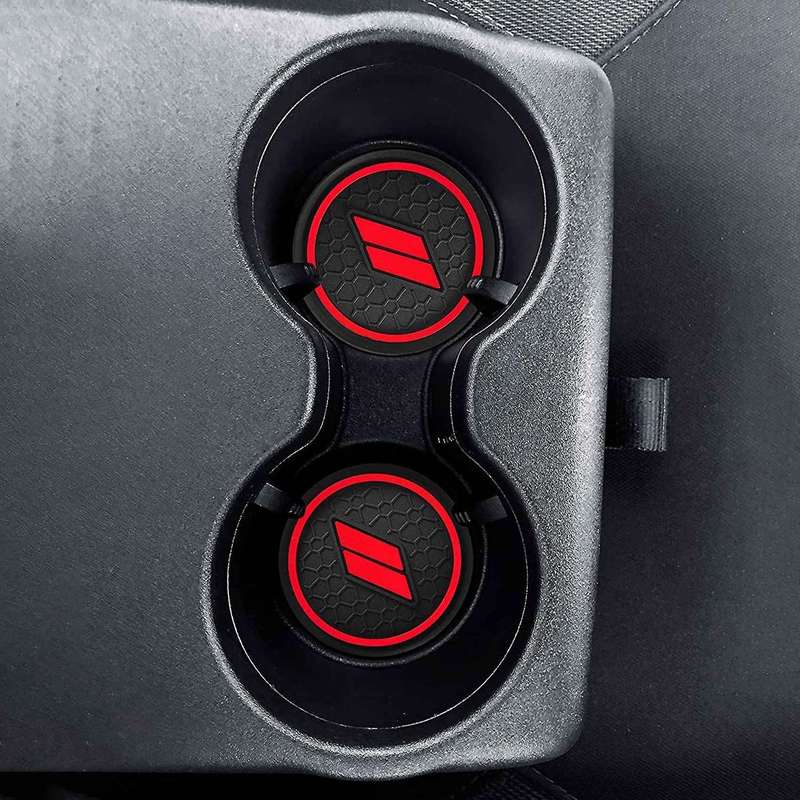 6pcs/set Car Coasters Water Cup Holder Insert Mats for Dodge 2015- 22
