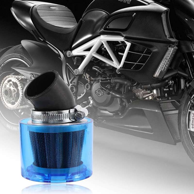 35mm Air Filter Cleaner 45 Degree Bend Splash Proof Plastic Cover