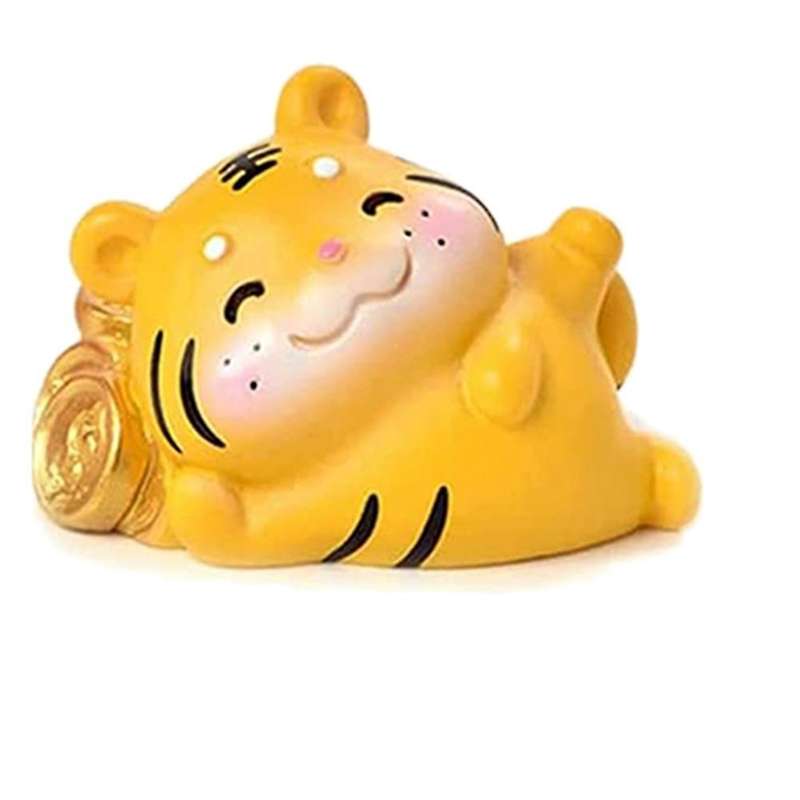 Home Decor Desktop Tiger Statues Diy Garden Ornament Tiger Figurine C