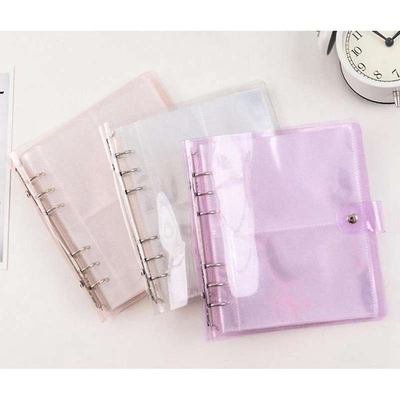 6 Holes Loose-ring Binder with 200, 5 Inch Photos Album, Purple