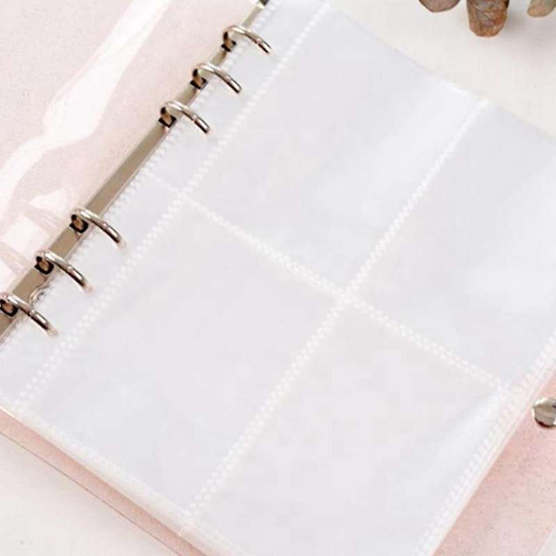 6 Holes Loose-ring Binder with 200, 5 Inch Photos Album, Purple