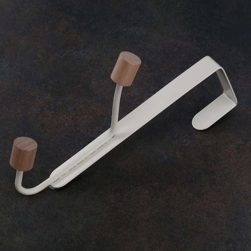 4pcs Punch-free Carbon Steel Door Rear Hook Clip-on Two-link Hook