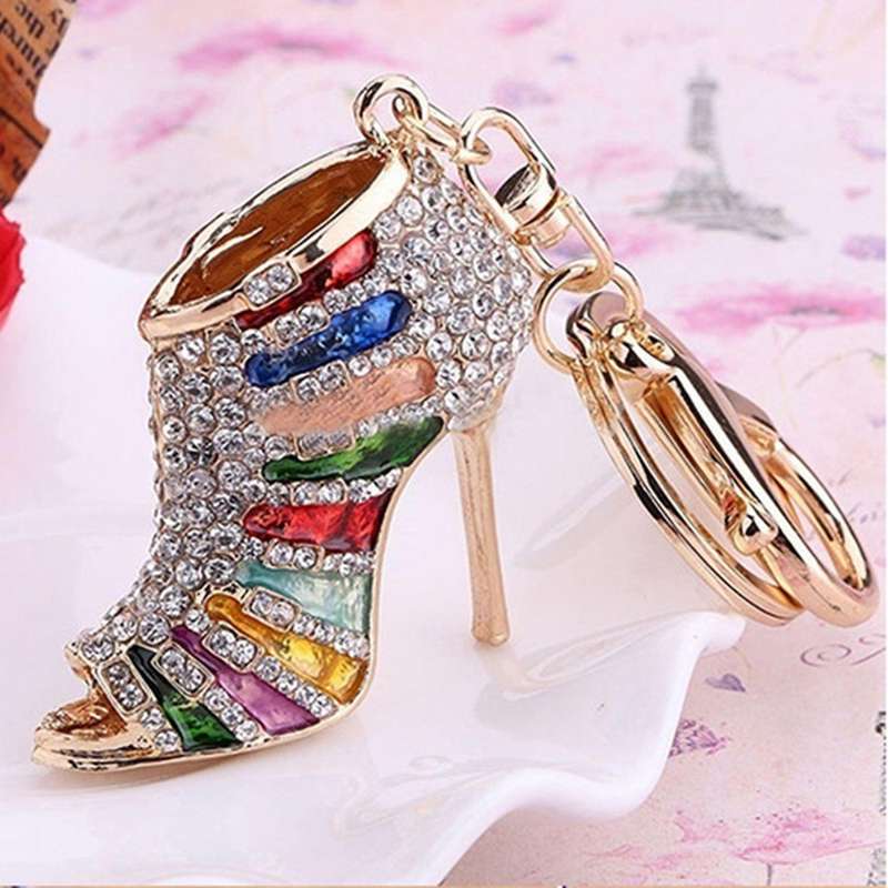 Keychains Rhinestone Keyring Women Handbag Key Bag Pendant Jewelry