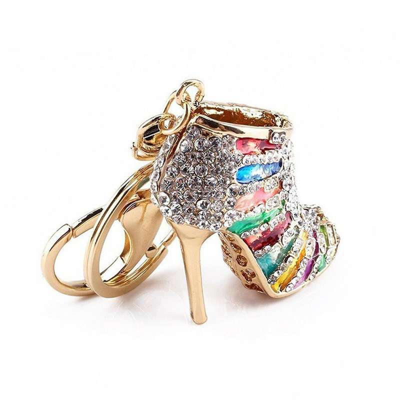 Keychains Rhinestone Keyring Women Handbag Key Bag Pendant Jewelry