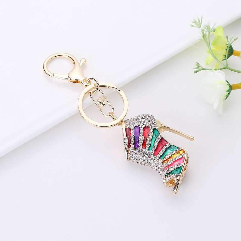 Keychains Rhinestone Keyring Women Handbag Key Bag Pendant Jewelry