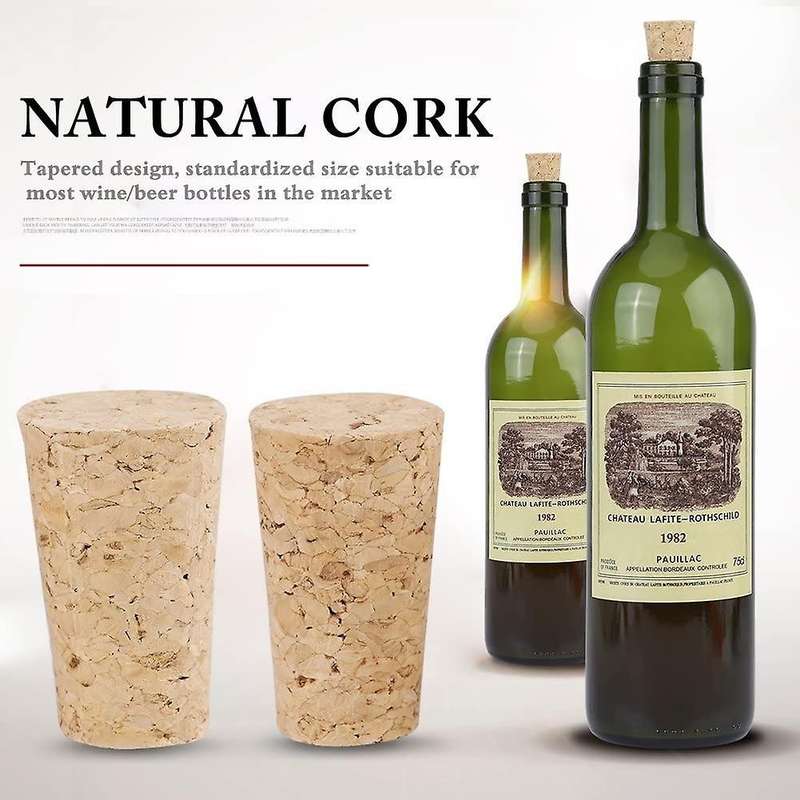 Wood Corks,tapered Cork for Wine Making Craft,for Wine Bottle 30pcs