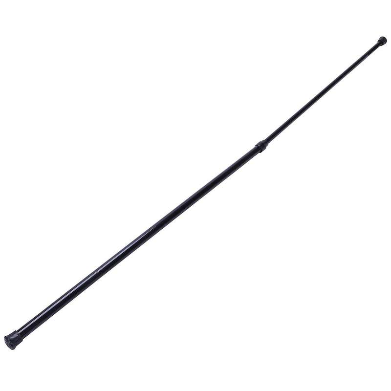 Telescopic Spring Tension Curtain Rail Pole Rods,55-90cm,black