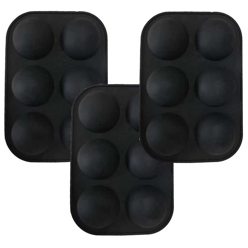 3 Pack Silicone Hot Chocolate Molds, Half Sphere Chocolate Mold